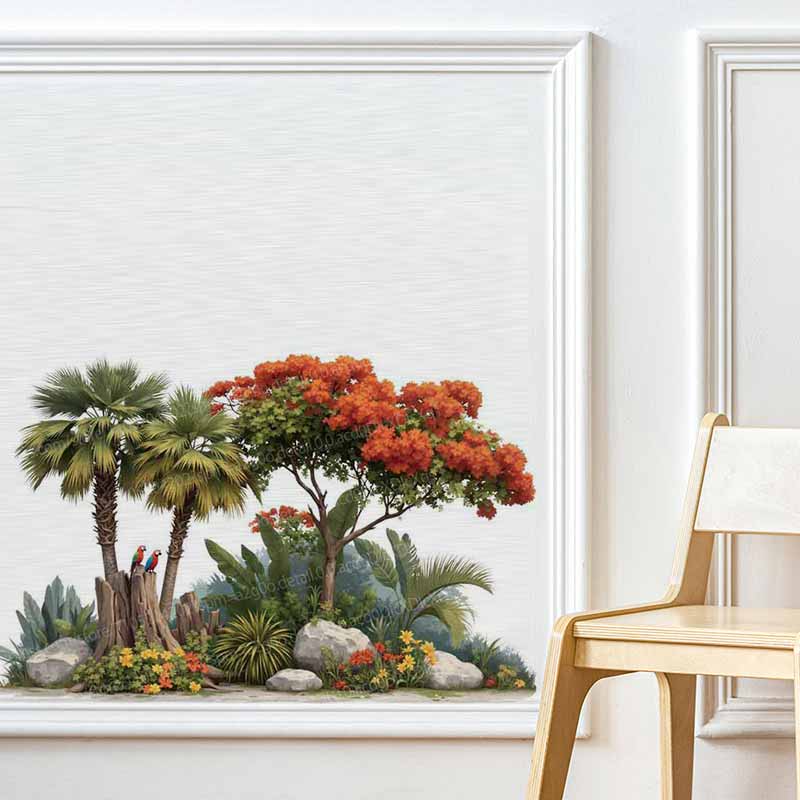 Adesivos de Parede de Plantas  - Pvc Panel Background avaliação e preço